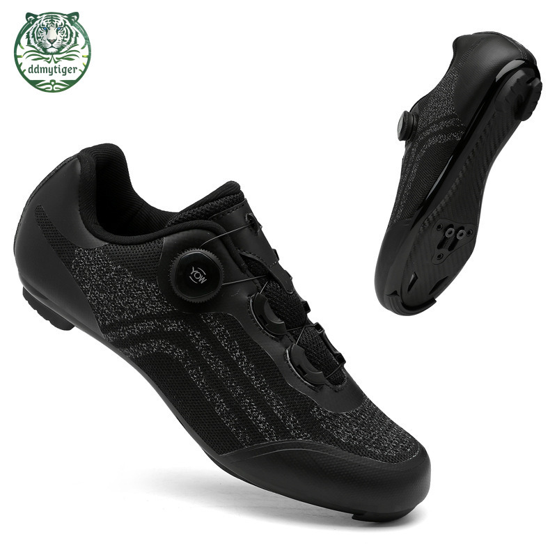 ddmytiger Highway mountain men's and women's locked bicycles without lock hard soled dynamic cycling shoes, gym red black Ao ddmythur