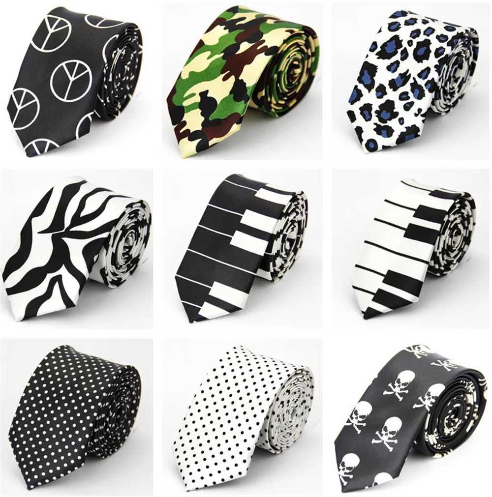 Mens narrow tie 5cm (2 inches) slim wedding black blue white purple green gray striped piano Skl ultra-thin collar Y240925