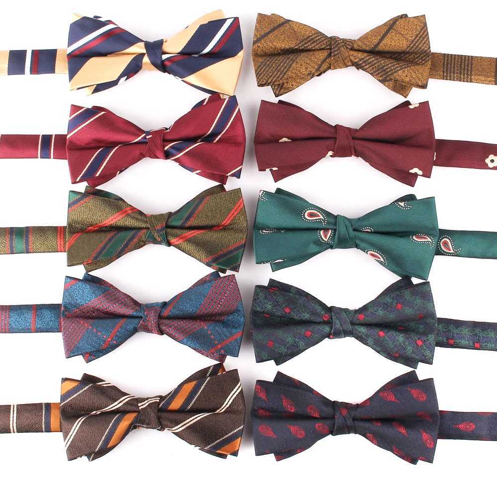 Classic mens pre tied tie ribbon tie mens wedding Christmas gift Y240925