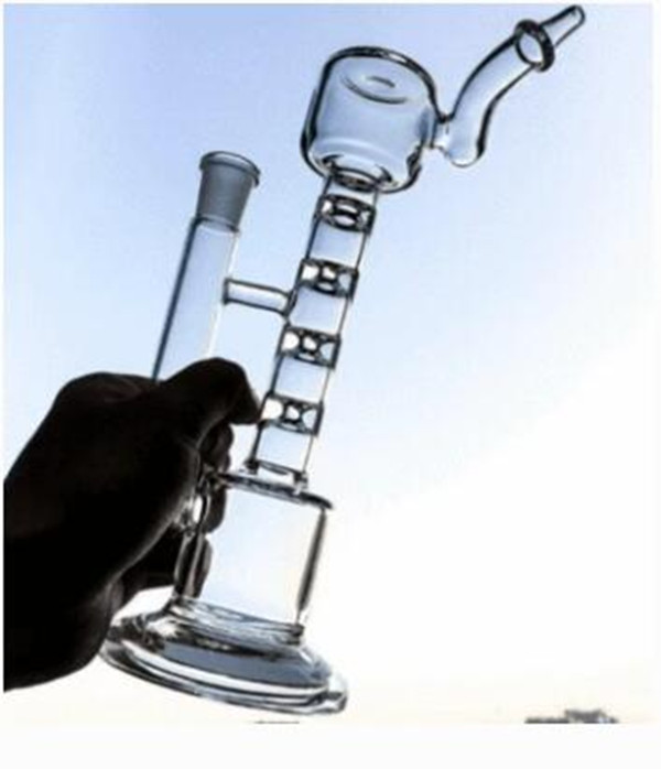 Glass Recycler Oil Rigs Heady Water Bongs Hookahs Shisha Smoking Glass Pipes Unique Bong Shisha Dab With 14mm joint