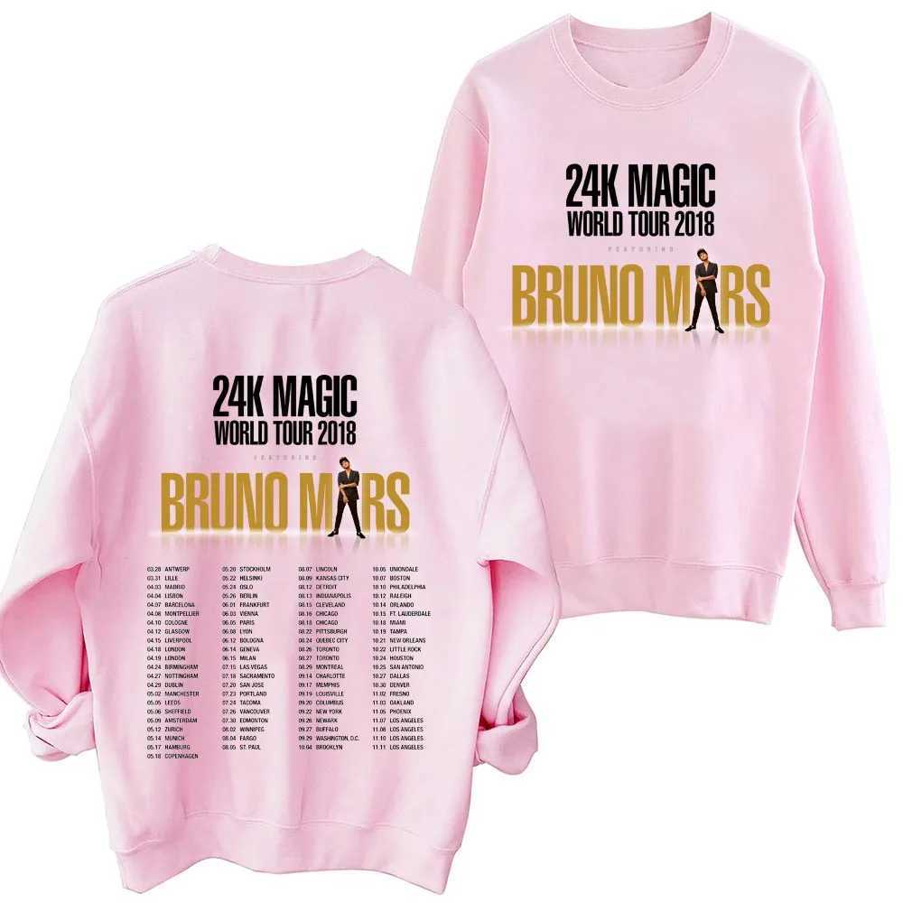 Bruno Mars 24k Magic Sweatshirt Man Woman Harajuku Round Neck Long Sleeve OversizedX240925