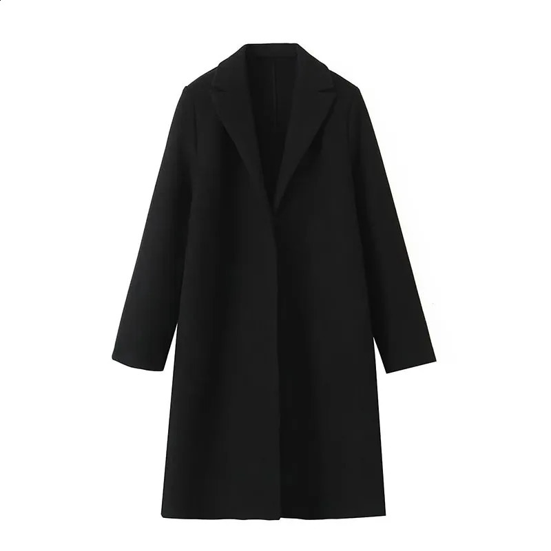 2024 womens dress European and American style fashion casual temperament simple coat wool 240921