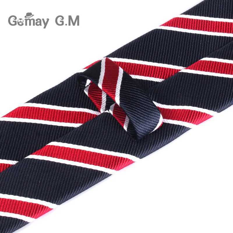 6cm wide mens tie new fashion plain weave collar Corbatas Gravata jacquard weaving ultra-thin tie business wedding striped mens tie Y240925