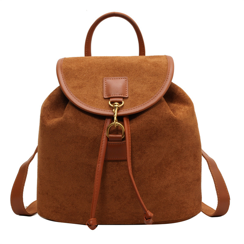 2024 New Designer Backpack Women's Large Capacity Western Velvet Multi functional Leisure Small Backpack