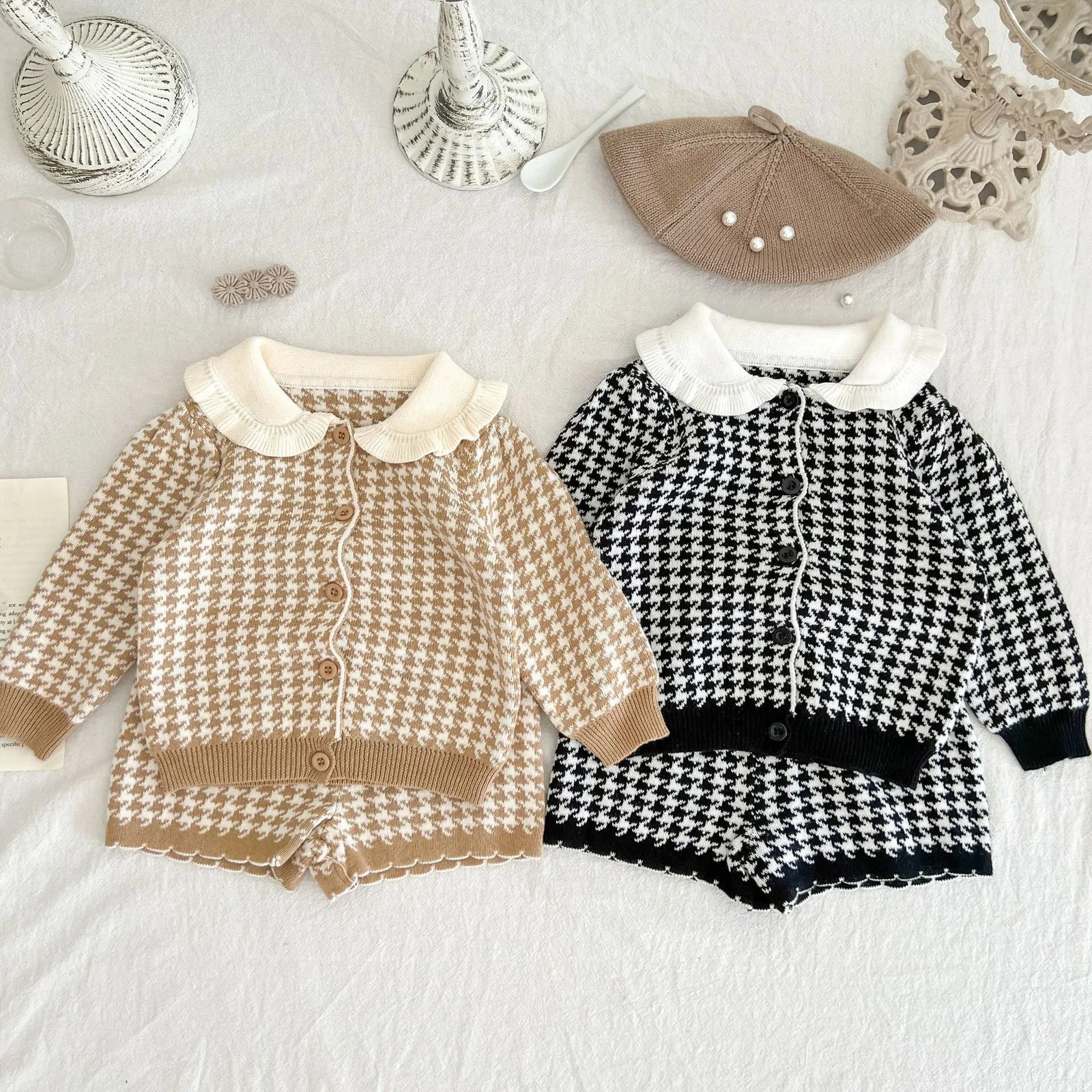Spring and autumn born baby boy girl princess coatshort lapel cardigan childrens fashionable clothing 240925
