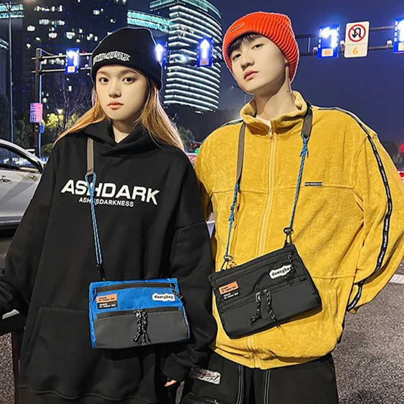 Trendy Brand Mini Crossbody Bag Men Nyl Plaid Ch Pack Couple Light Shoulder Mobile Phe Bag Male Travel Hiking Storage Bag Z250814