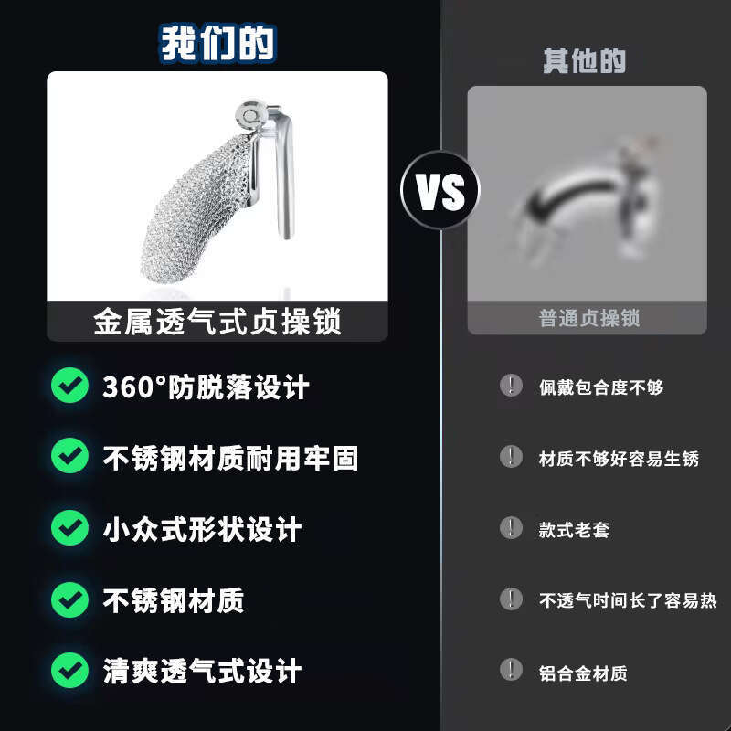 Male chastity lock CB lock chastity device stainless steel concealed lock design JJ birdcage alternative sex toy penis restraint
