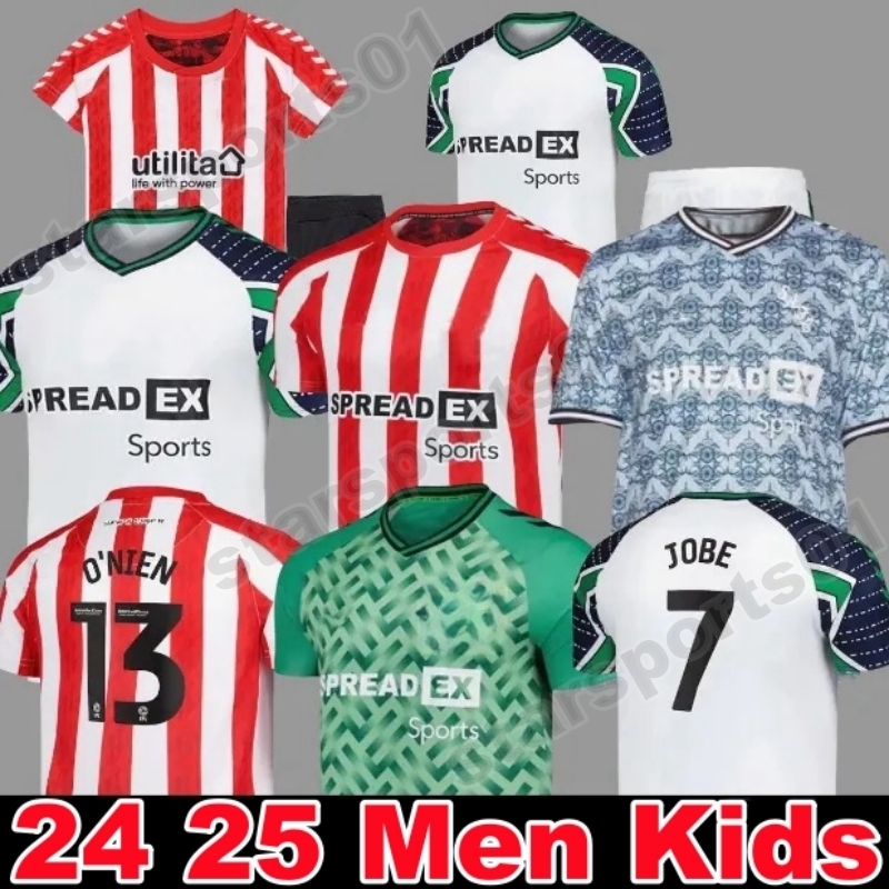 SUNDERLAND 24 25 Soccer Jerseys Home away third 2024 2025 JOBE STEWART SIMMS ROBERTS AMAD CLARKE DAKU EMBLETON E NIEN Football Shirt PRITCHARD S-XXL