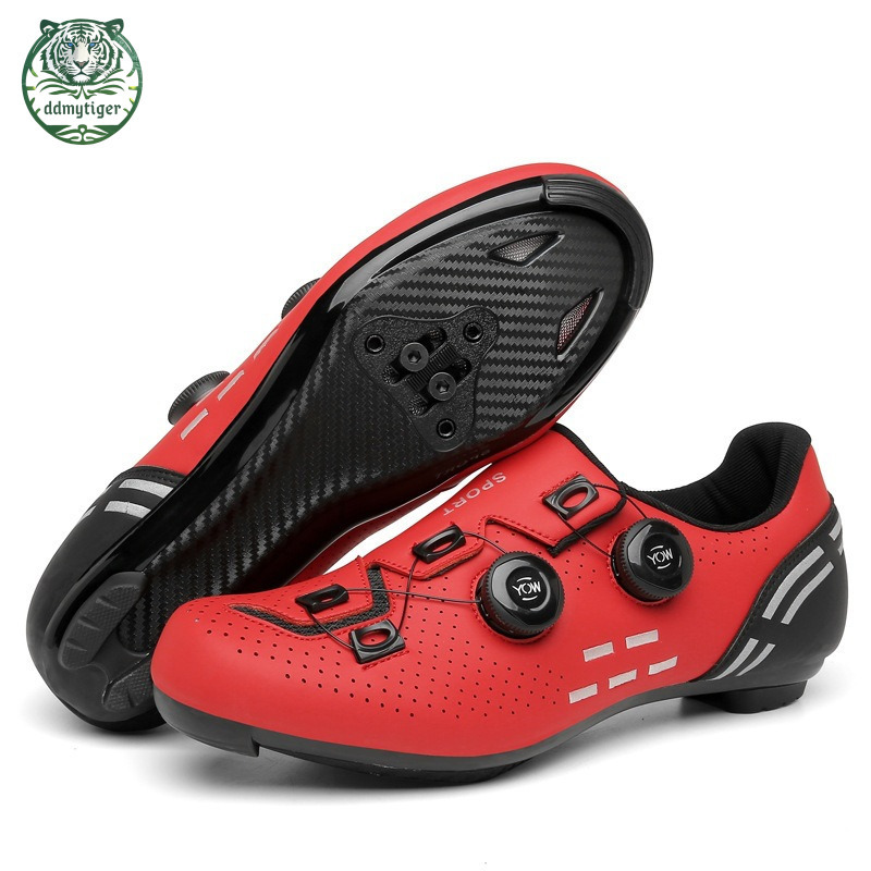 ddmytiger New oversized cycling road lock men's shoes, unlocked rubber flat bottomed power assisted bike shoes A ddmythur