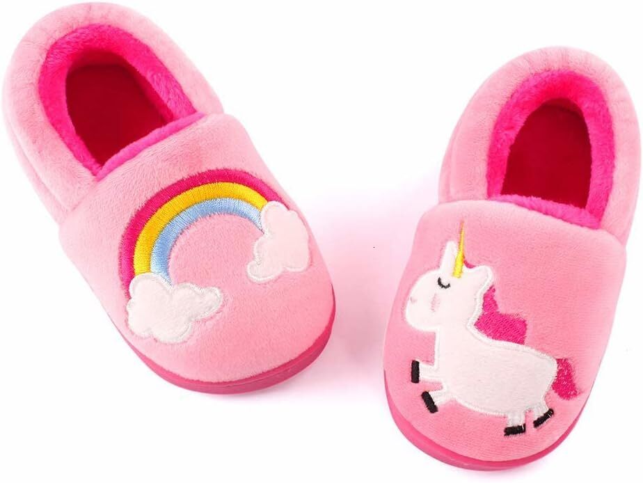 Toddler Boys Slippers Boys Girls Warm Slippers Cartoon Car Kids Winter Indoor Household Kid Sandals Children Boy Girl Slides Designer 14-22