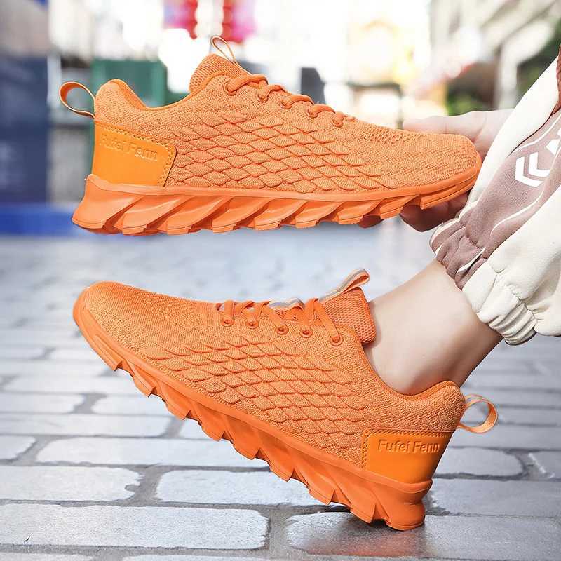 Athletic Shoes Cheap Summer Mens Breathable Sneakers Orange Running Shoes Men Athletic Shoes Outdoor Light Jogging Mens Sports Tennis Shoe Z240924