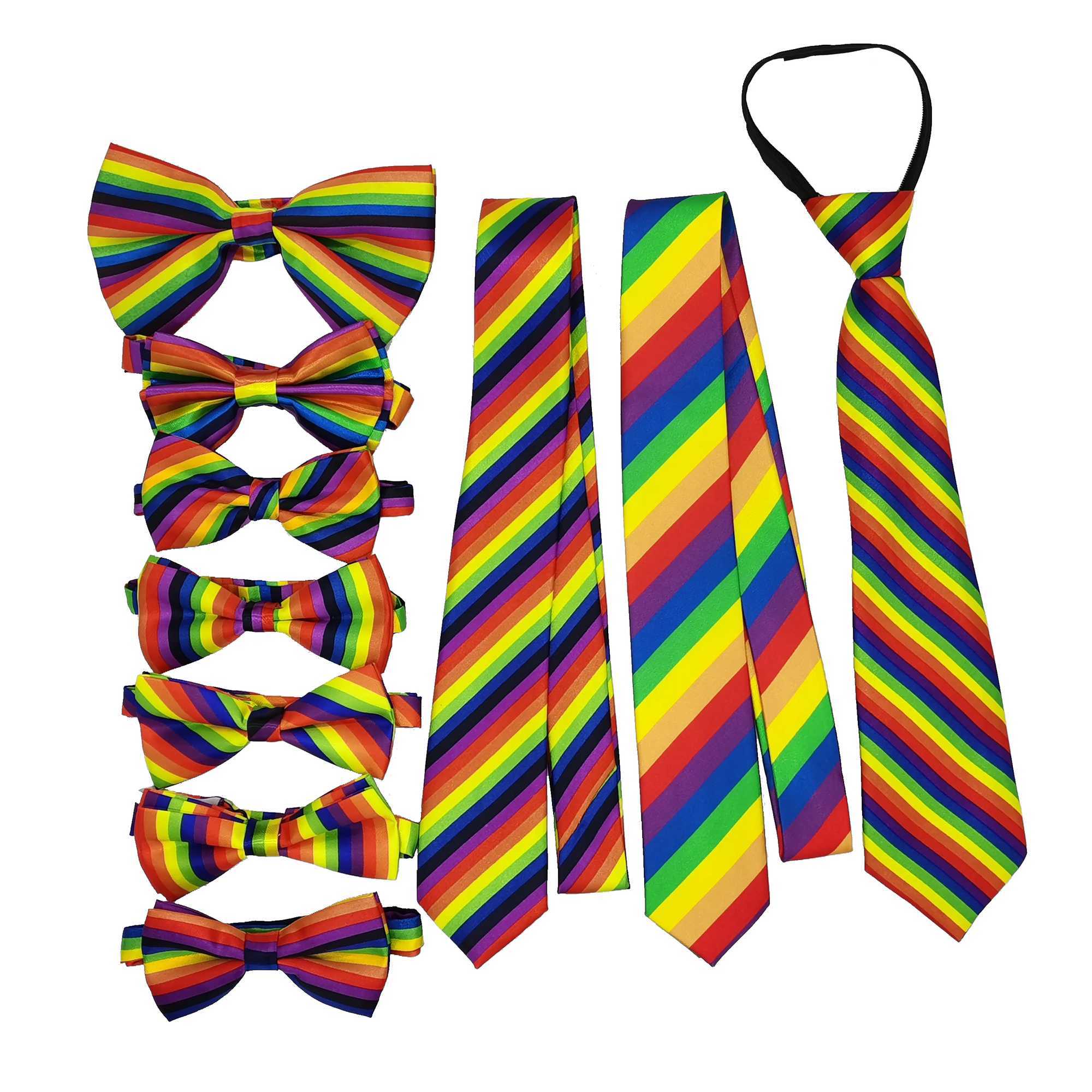 Classic striped tie casual and fashionable Sn six neck synthetic silk round neck printed bow suitable for stage parties Y240925