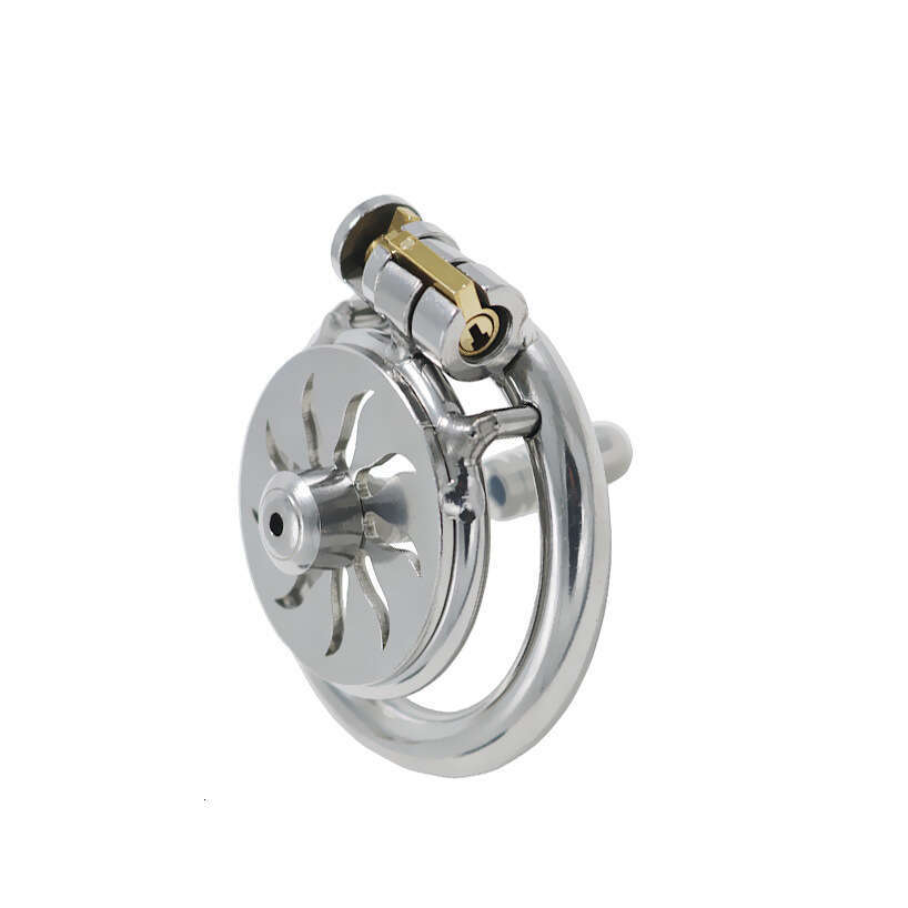 Colorful stainless steel chastity lock with catheter flat CB chastity device penis cage adult toy for outdoor wear male