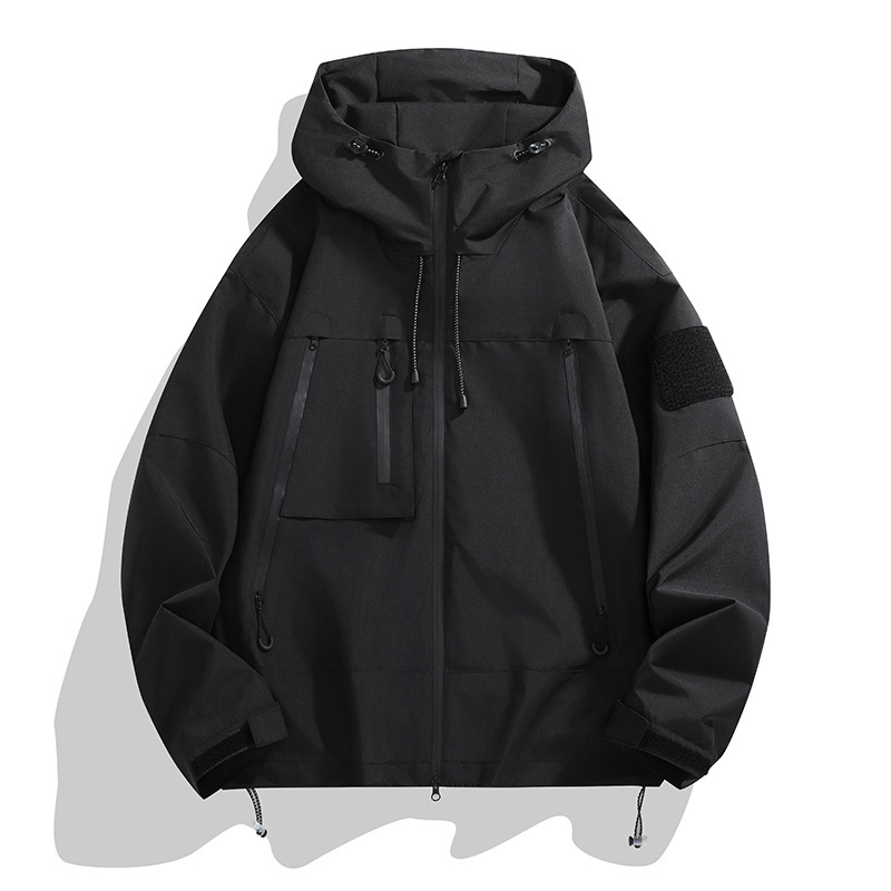 outdoor designer jacket, men's windproof and waterproof mountain style assault suit, workwear, hooded jacket, couple fishing and mountaineering s