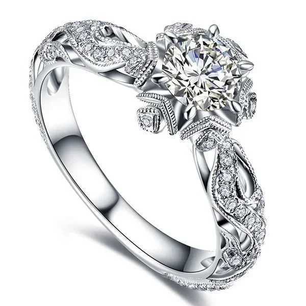 Delysia King Womens Jewelry Round Crystal Wedding Ring Accessories W240925