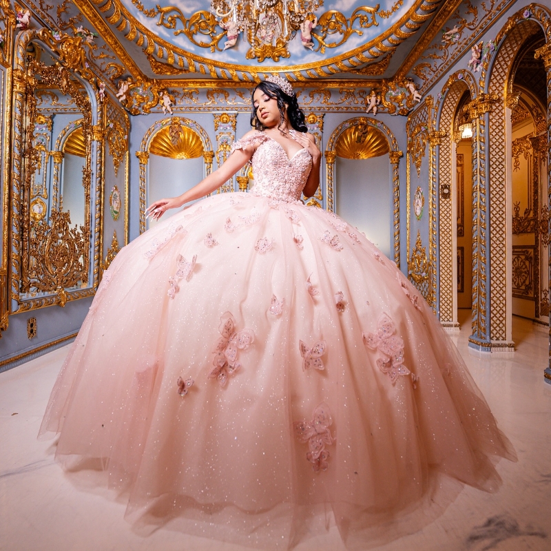 Mexican Pink Quinceanera Dresses Ball Gown Lace Beads With Bow Tiered Corset Vestidos 15 De XV Anos Sweet 16 Dress