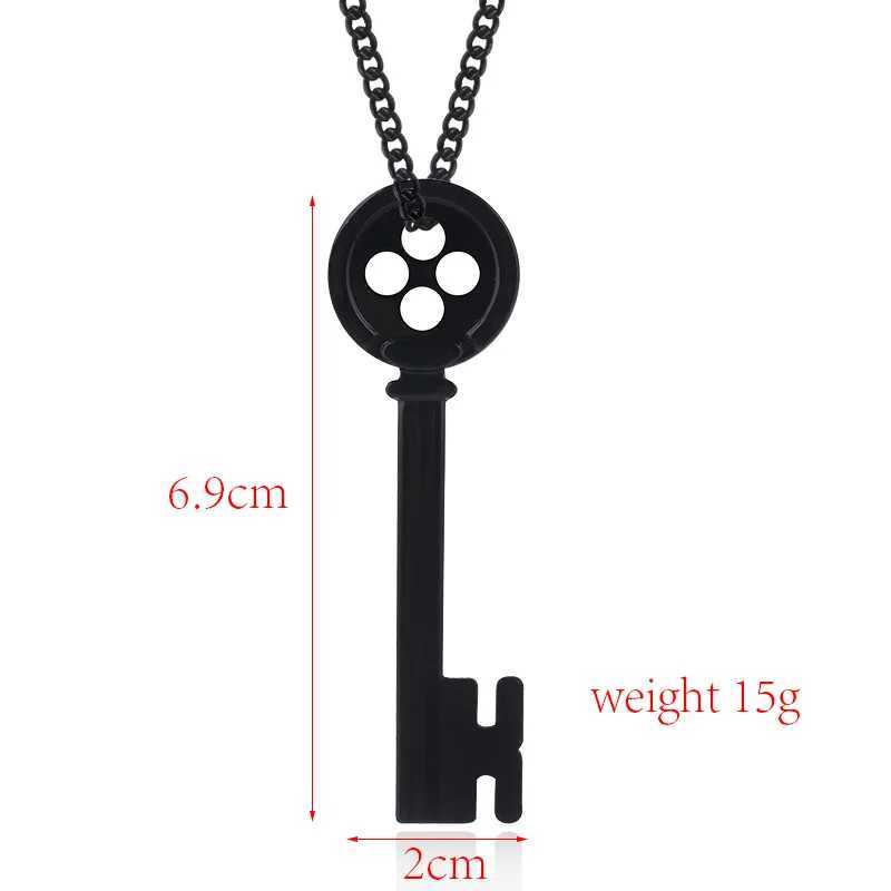 Halloween Coraline The Secret Door Charms Necklace Figure KEY Skeleton Props Neil Gaiman Cosplay Jewelry WholesaleX240924