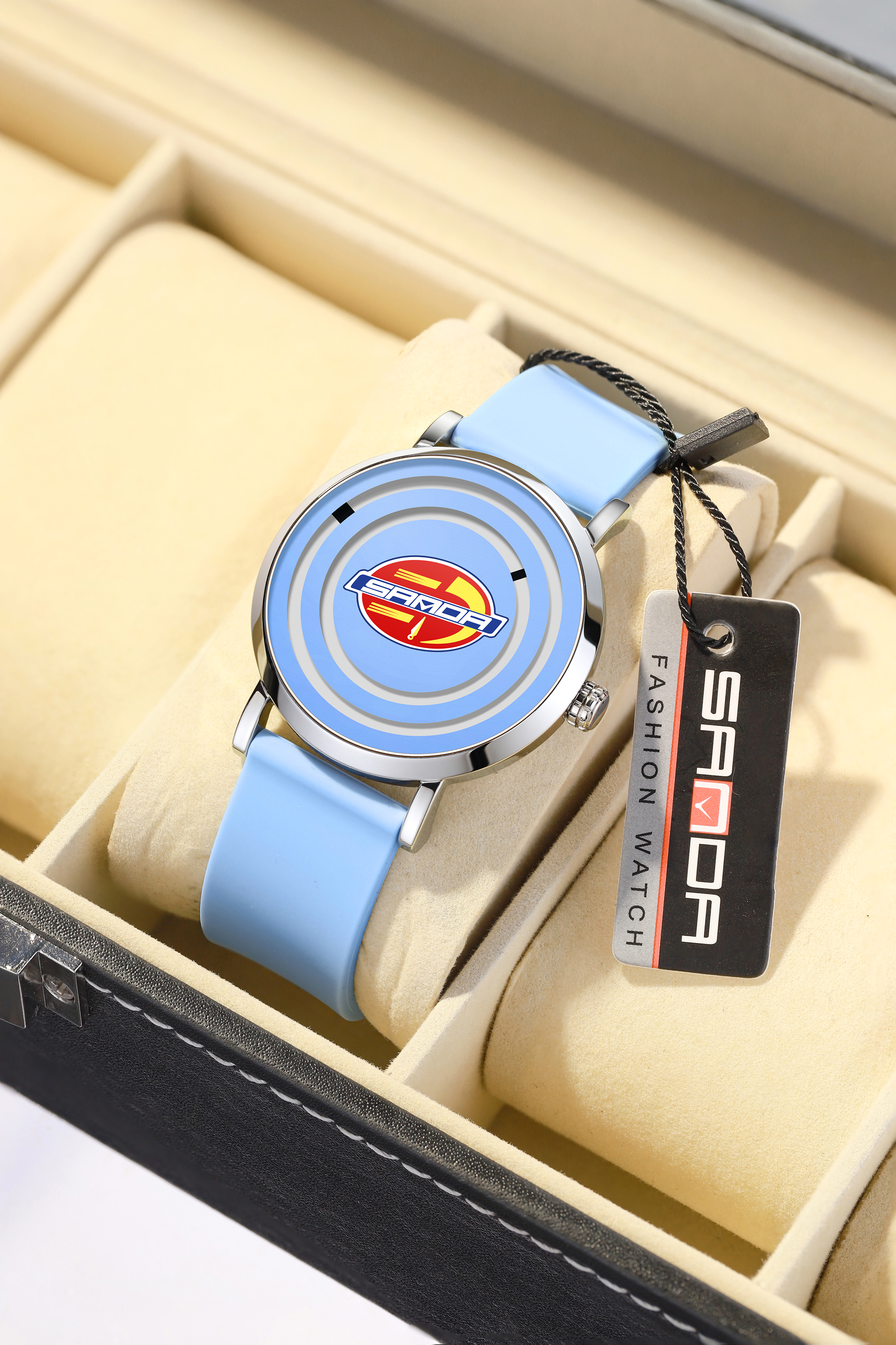 Sanda's new 3210 silicone tape men's and women's watches are fashionable, trendy, cool, simple, and personalized for children 01