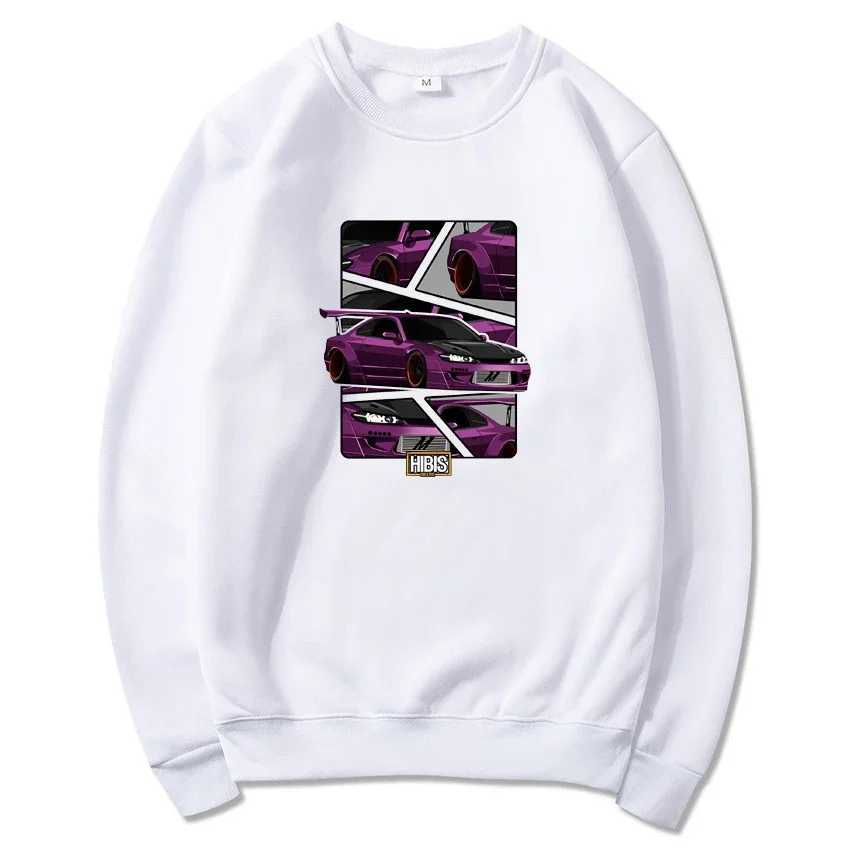Mens Autumn and Winter Fashionable Round Neck Sports Sweatshirts Casual Daily Round Neck Sweatshirts Car Print Mens TopsX240925
