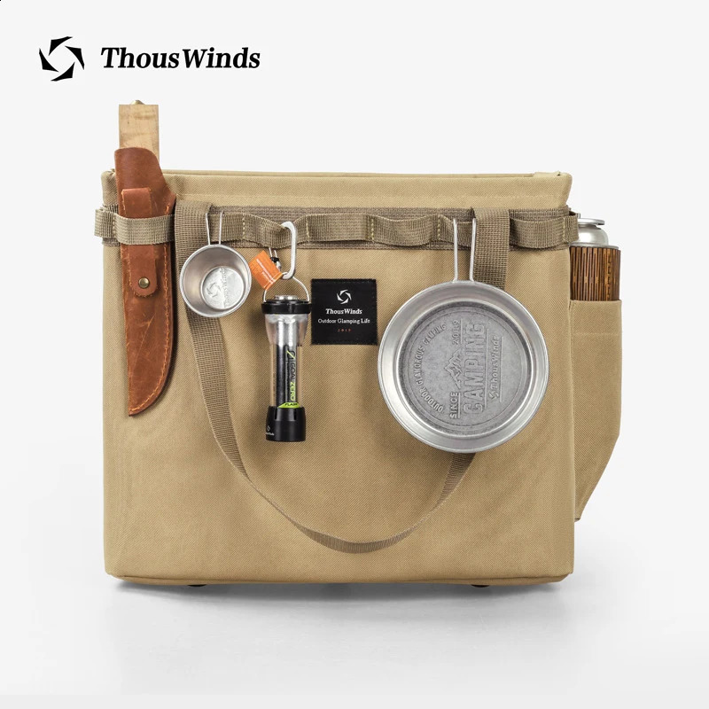 Wind portable camping bag outdoor large capacity storage 1000D polyester picnic travel supplies 240724