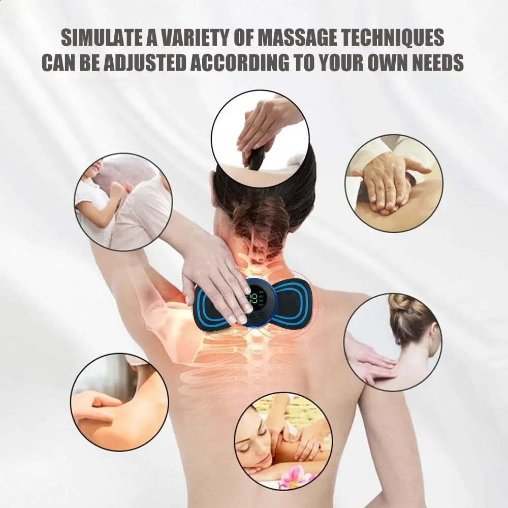 EMS Intelligent Cervical Massage Patch Portable Home Electric Massager for Waist Shoulder and Neck Pulse Therapy 240919