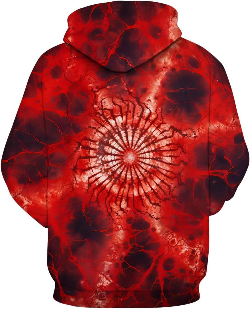 Hoodie for Mens Womens Men Gothic 3D Tie-Dye Graphic Hooded Mysterious Future Pattern Sweatshirts Pullover Graphic Hoodies sweatshirt Pullover Long Sl