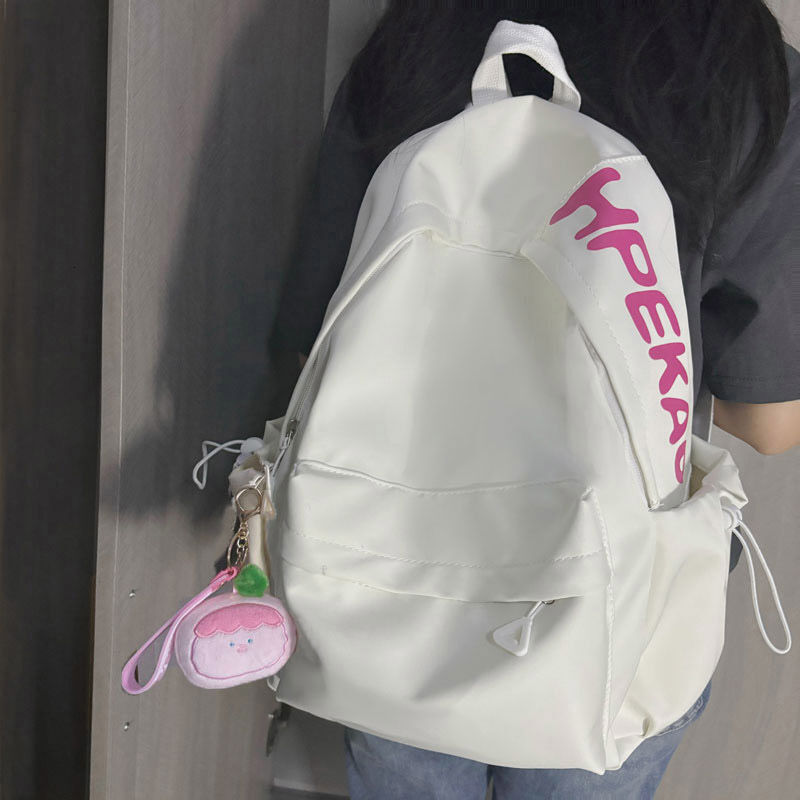 2024 New Designer Backpack Golden Feather Bird Simple Forest Series Multi functional Comparison Letter Large Capacity Solid Color Women's Commuti