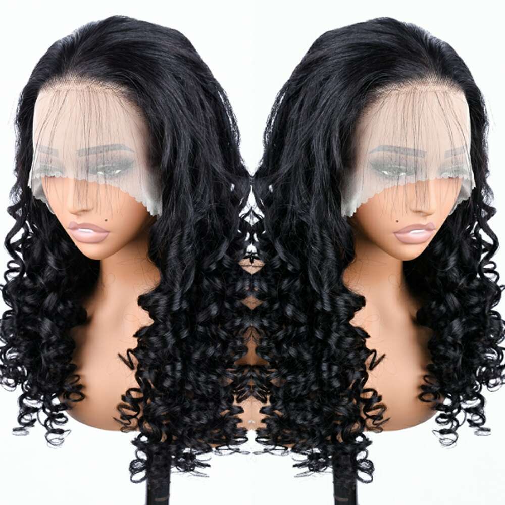 Sapphire Frontal Big Loose Egg Curly Wave 13X4 Lace Front Human Hair 4X4 Closure Wig 100% Remy Brazilian