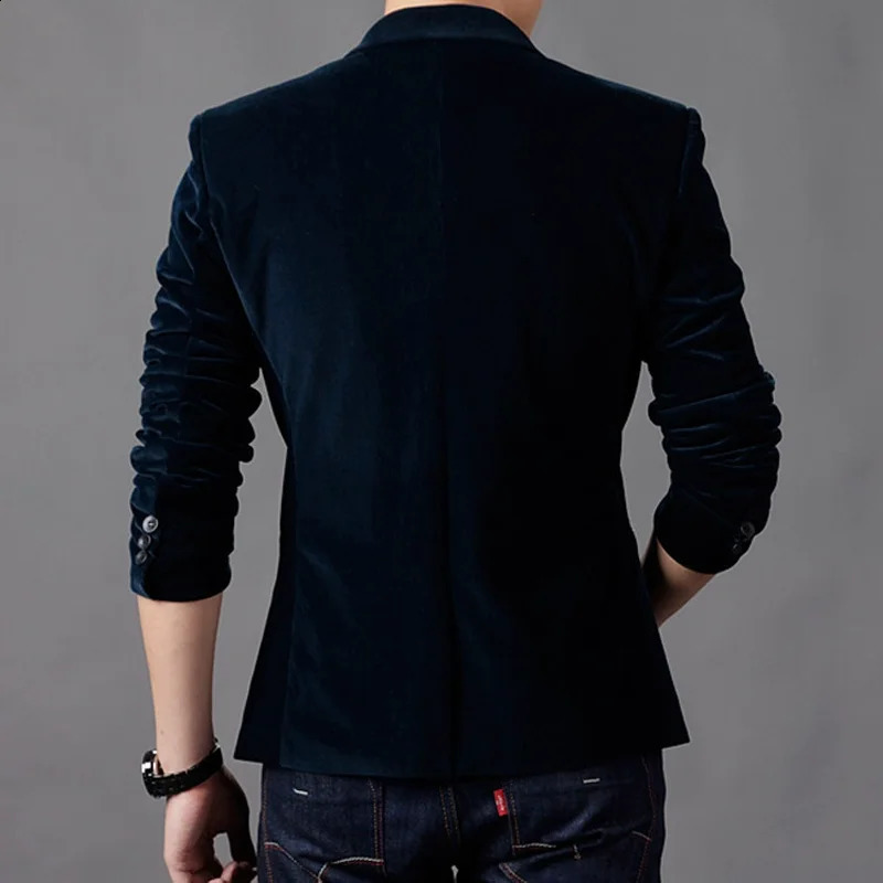 Mens Corduroy Blazers Autumn Spring Fashion Male Slim Fat Casual Suit Jacket Men Blazer Masculino Clothing Vetement Homme 240921