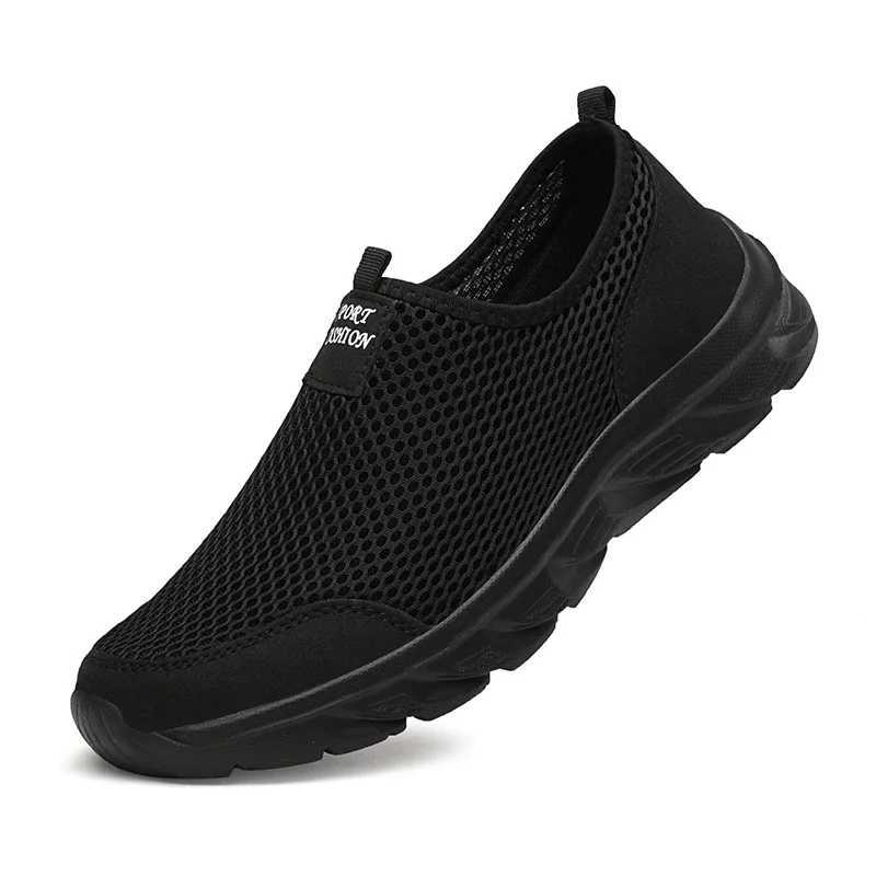 New Sneakers Men Summer Running Shoes Breathable Mesh Lightweight Walking Casual Shoes Slip-On Mens Driving Shoes Men Z250227