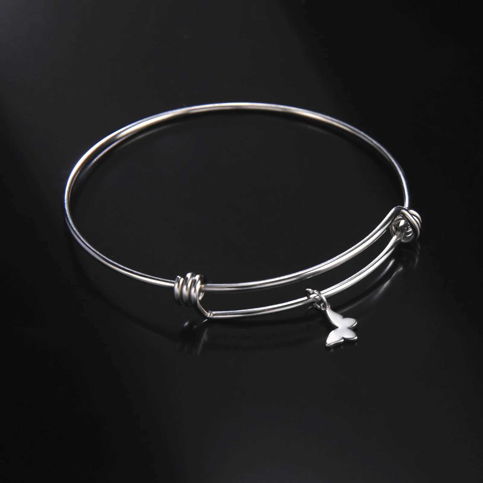 Amaxer New Butterfly Bracelet For Women Stainless Steel Gold Color Adjustable Bracelet Bangles Fashion Jewelry Gift PulseX240925