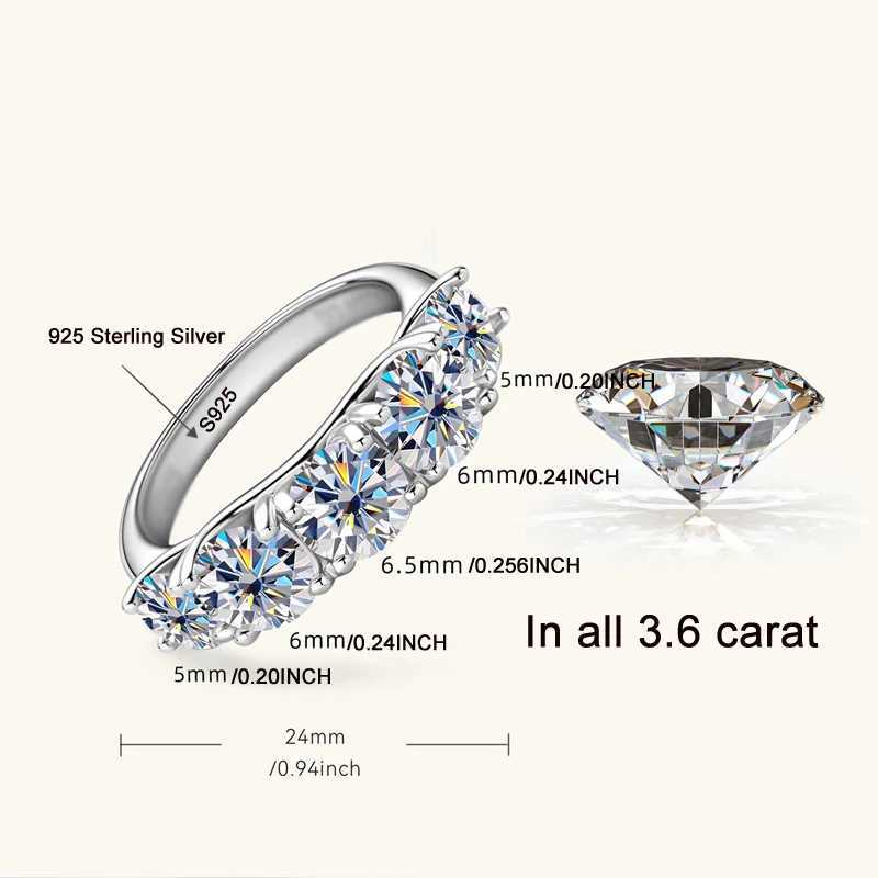 100% original 925 sterling silver ring luxurious 3.6ct zirconia diamond ring recommended for women as a wedding ring gift and jewelry W240925
