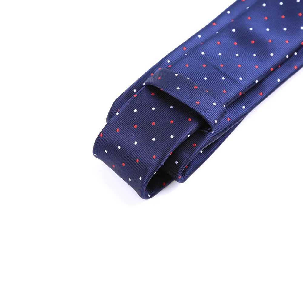 New ultra-thin and thin 6CM mens collar tie mens solid color polka dot striped jacquard tie business party tight corset Y240925