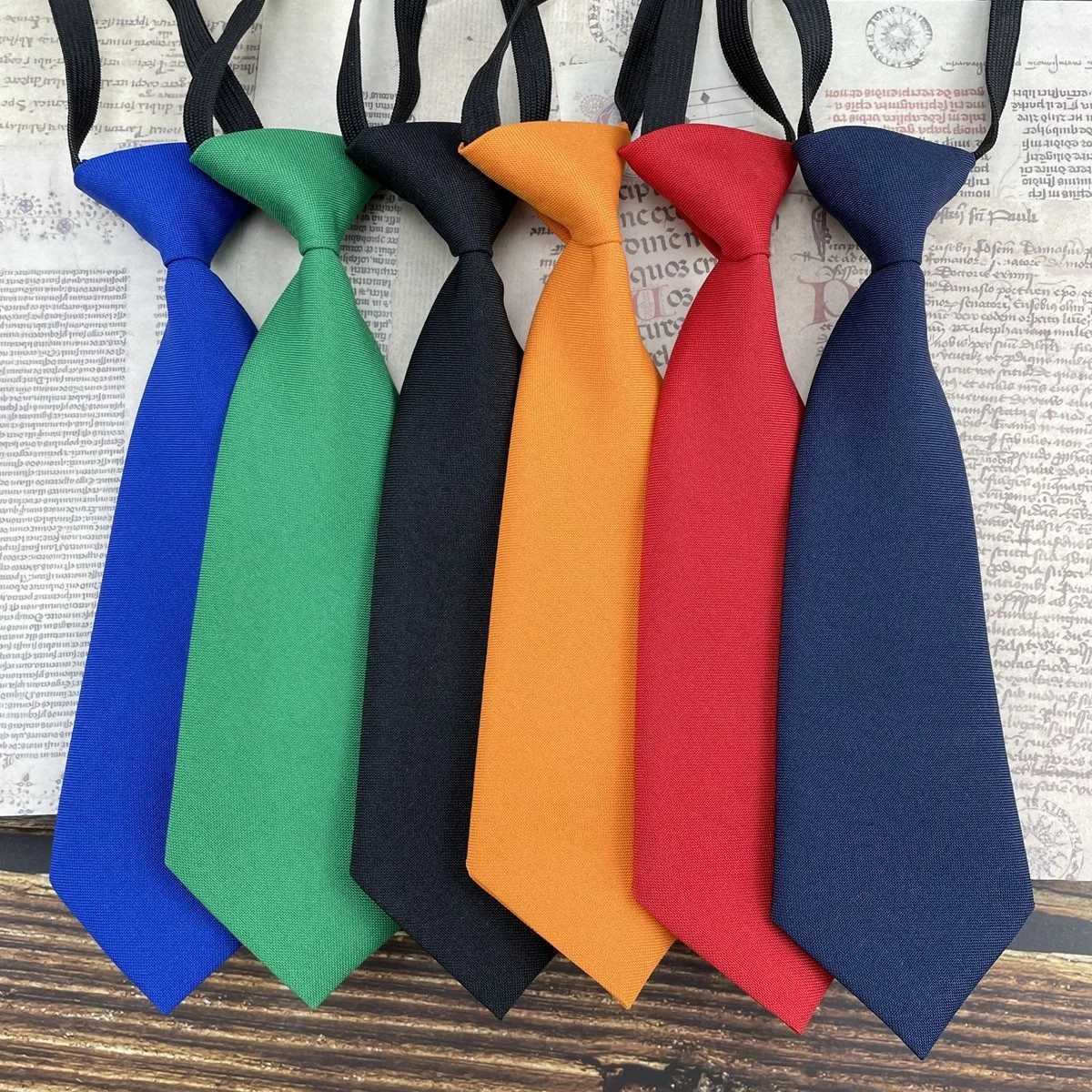 22CM short neckline handmade striped small tie for men lazy tie for young girls cute college style brown solid tie Fem Y240925