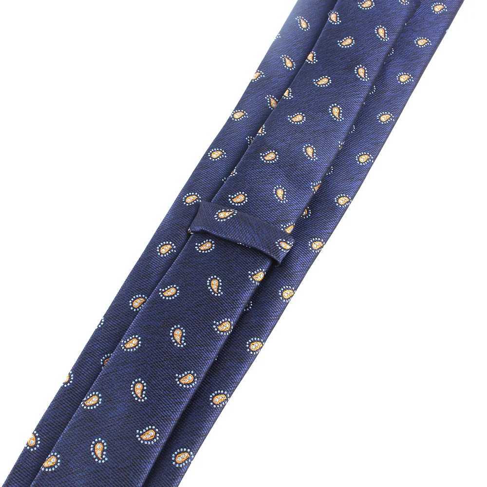 Navy Blue Mens Tie Set Mens Tie Wedding Tie Grossman Fashion Flower Paisley Tie Mens Literary Quality Good Gift Y240925