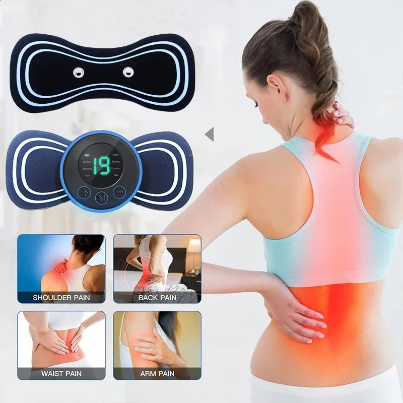 Portable Neck Massager Intelligent Mini Electric Charging Reusable Comfortable Shoulder and Patch with Multiple Adjustable Level 240919