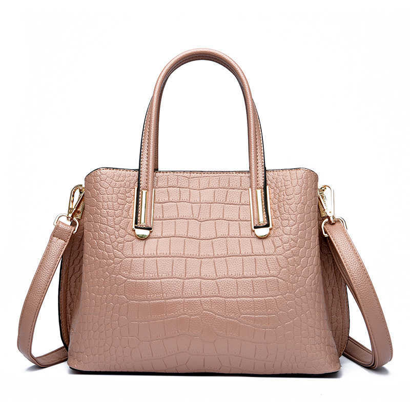 CMM Crocodile Patterned Bag for Women New Summer Womens Bag Fashion Mom Bag Temperament Middle Aged Womens Handbag