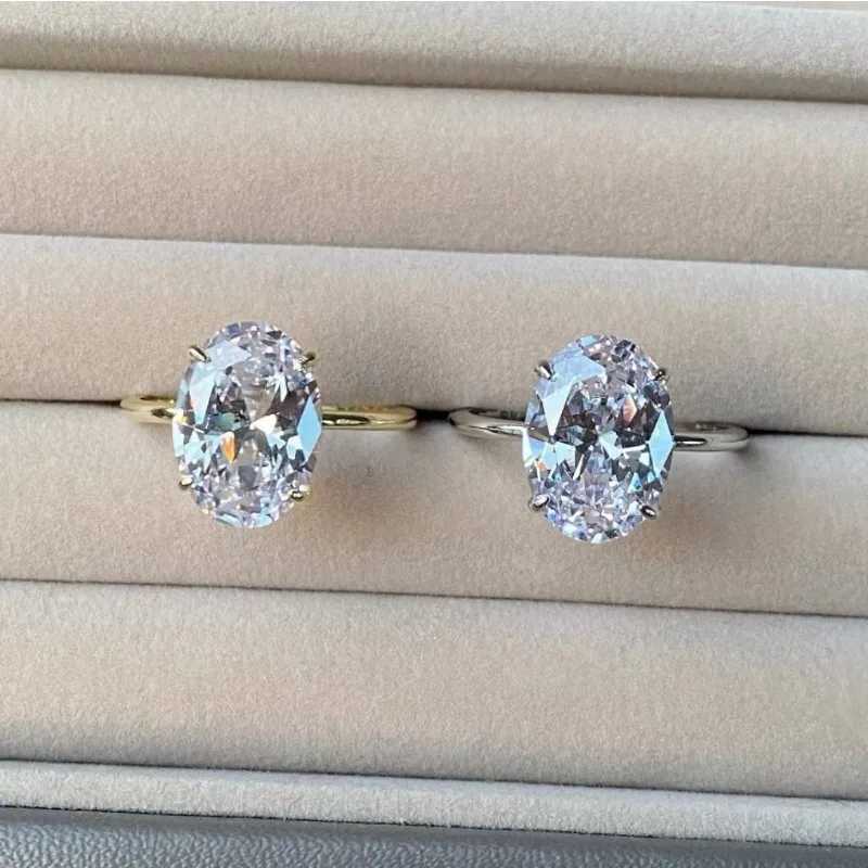 Wedding Luxury Oval Zircon Series Womens Ring Fashion High end Versatile Design for Women Engagement Middle Finger Ring W240925