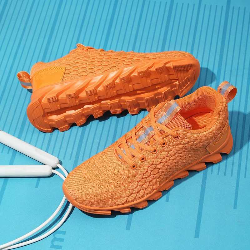 Athletic Shoes Cheap Summer Mens Breathable Sneakers Orange Running Shoes Men Athletic Shoes Outdoor Light Jogging Mens Sports Tennis Shoe Z240924