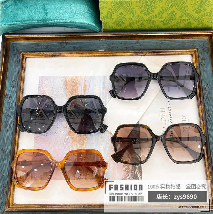 High quality brand designer luxury exquisite creativity Fashion Sunglasses Womens Large Frame Same Style Driving Flight Glasses gg1072