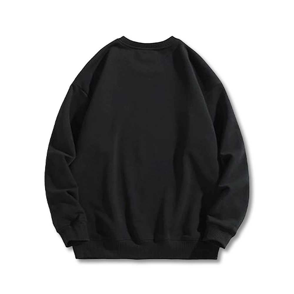 Men Oversized Pullover Fashion Solid Color Sweatshirt Men O Neck Long Sleeve Casual Sweatshirt Street SportswearX240925