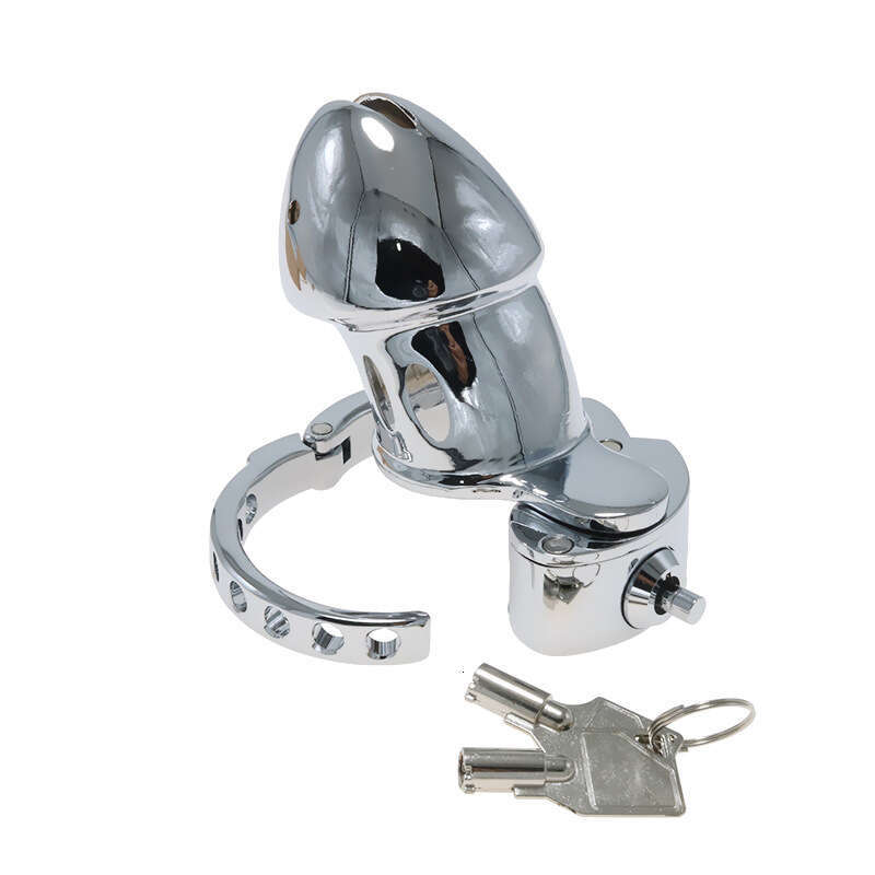 Colorful metal chastity lock CB penis cage chastity device SM sex tool variable snap ring integrated sex toy for men