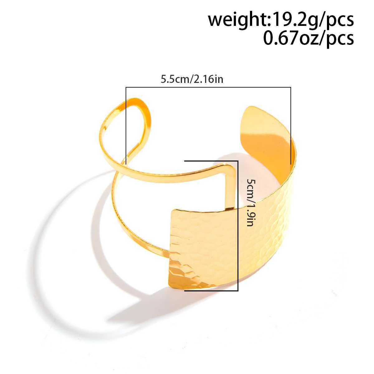 Lacteo Trendy Wide Hollow Out Splicing Cuff Bracelet for Women Opening Arm Bangles Jewelry Party Wedding Girls Accessories NewX240925