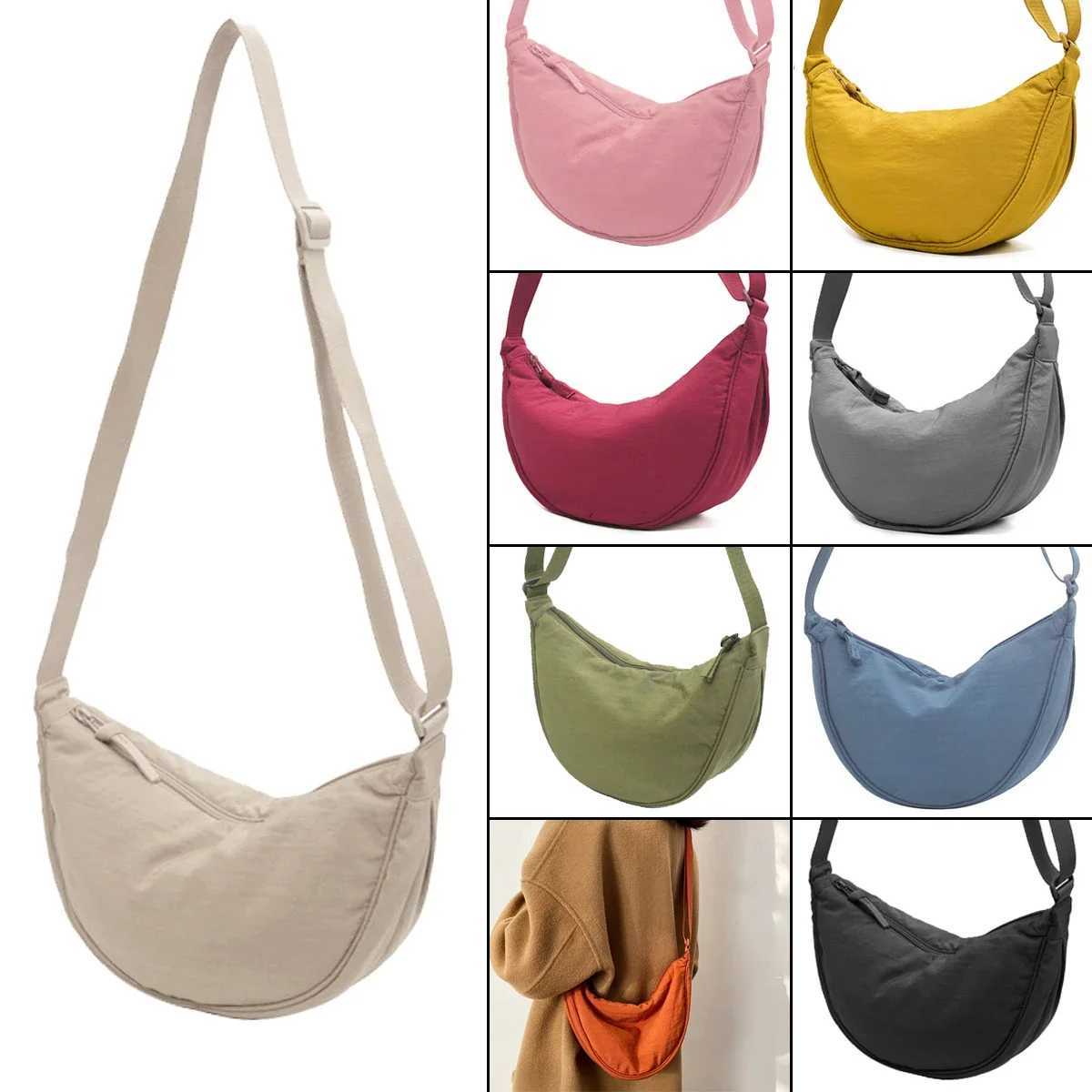 Women Design Small Nylon Crescent Moon Crossbody Messenger Bag Hobos Shoulder Bags Purse Cloth Handbags Drop Shipping /Wholesale Z240924
