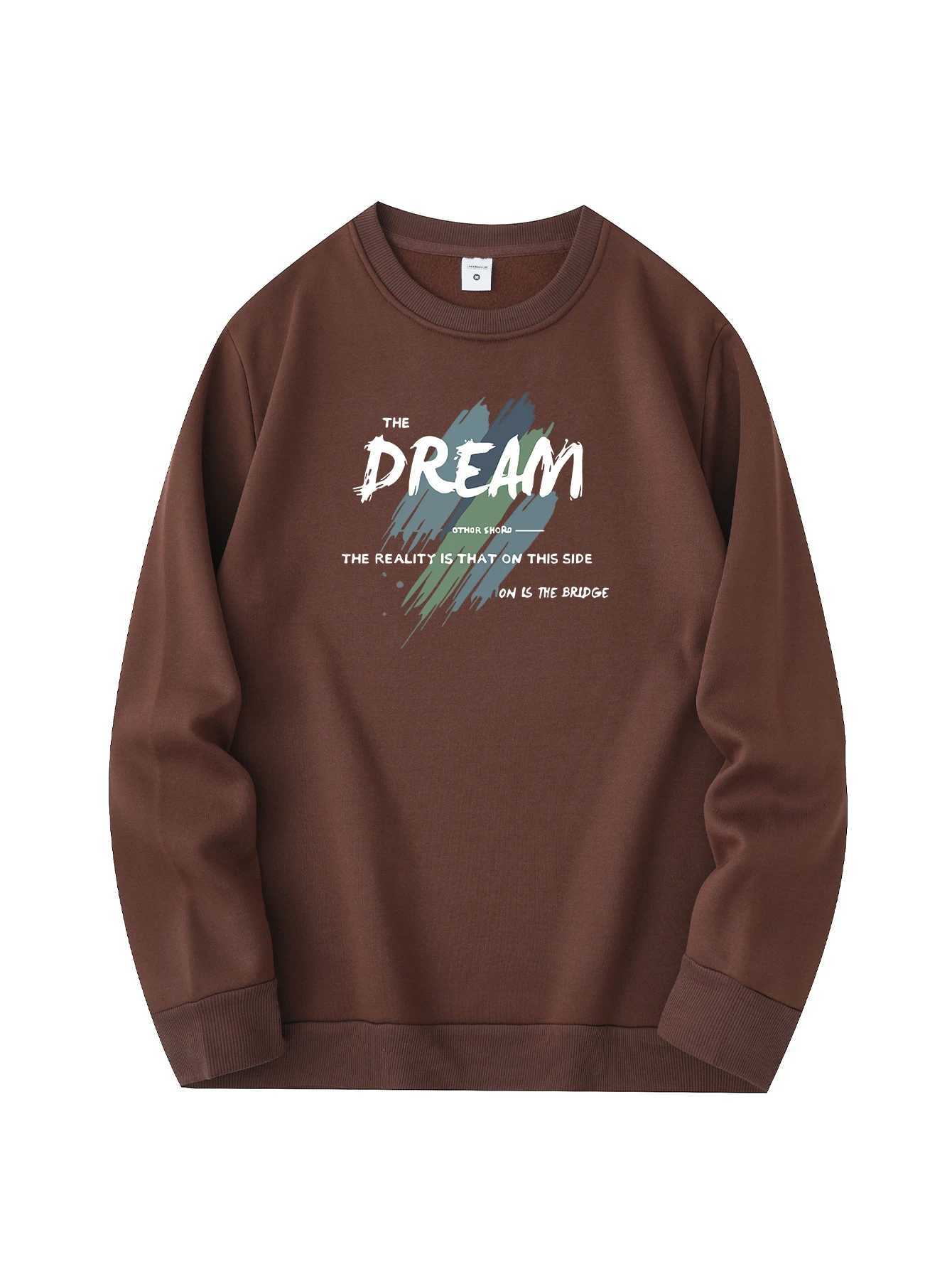 Mens new fashionable round neck sweater casual and daily comfortable round neck sweatshirt letter printing mens jacketX240925