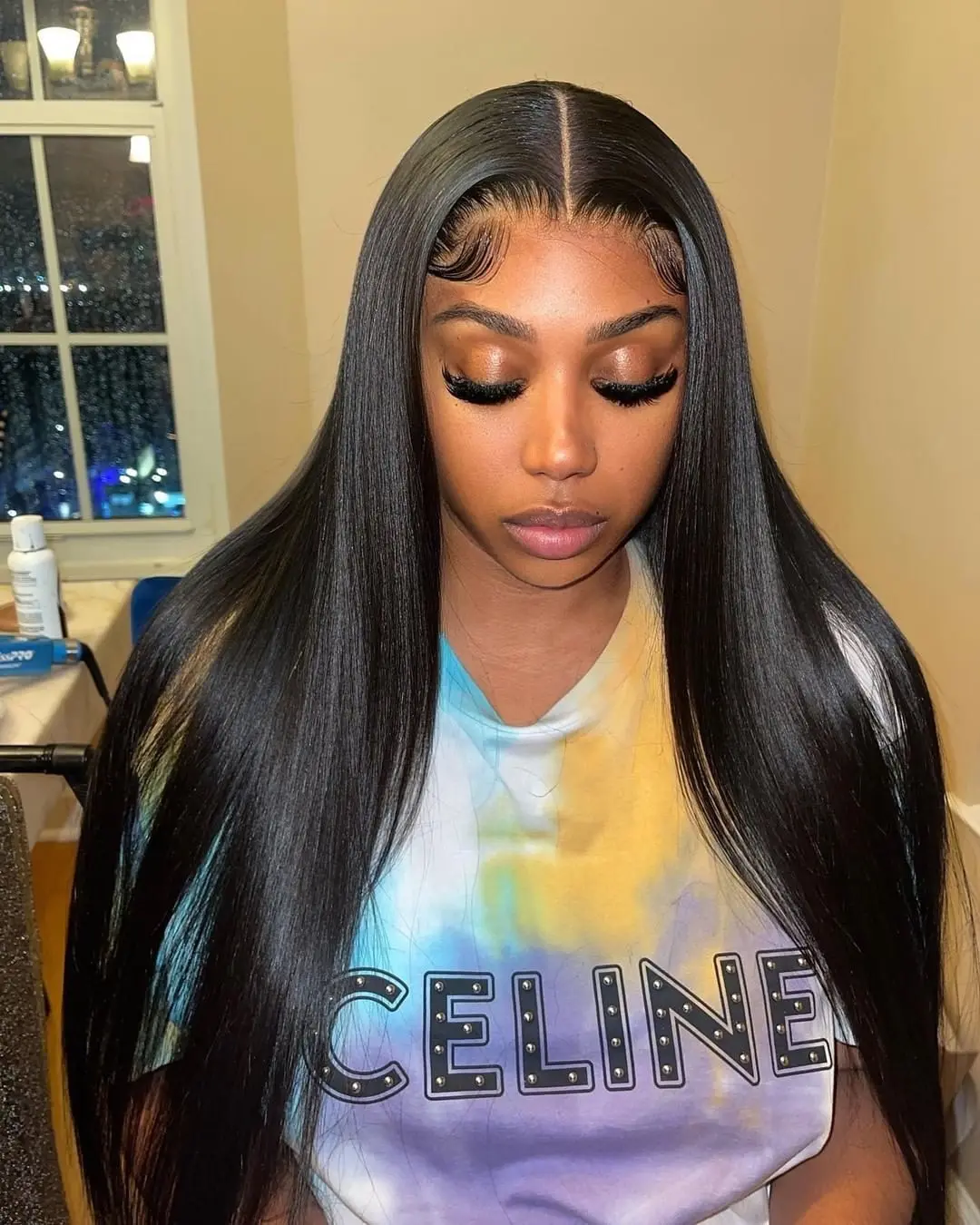 Free shipping Easy Go Peruvian Straight 13x4 Front Pre-Cut Human Hair Wigs Ready To Wear 360 Lace Closure Wig