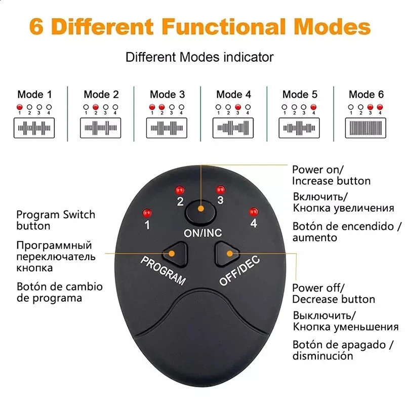 Electric EMS Abs muscle stimulation massager abdominal and hip trainer waist trimmer for arm leg and body shape massage equipment 240919