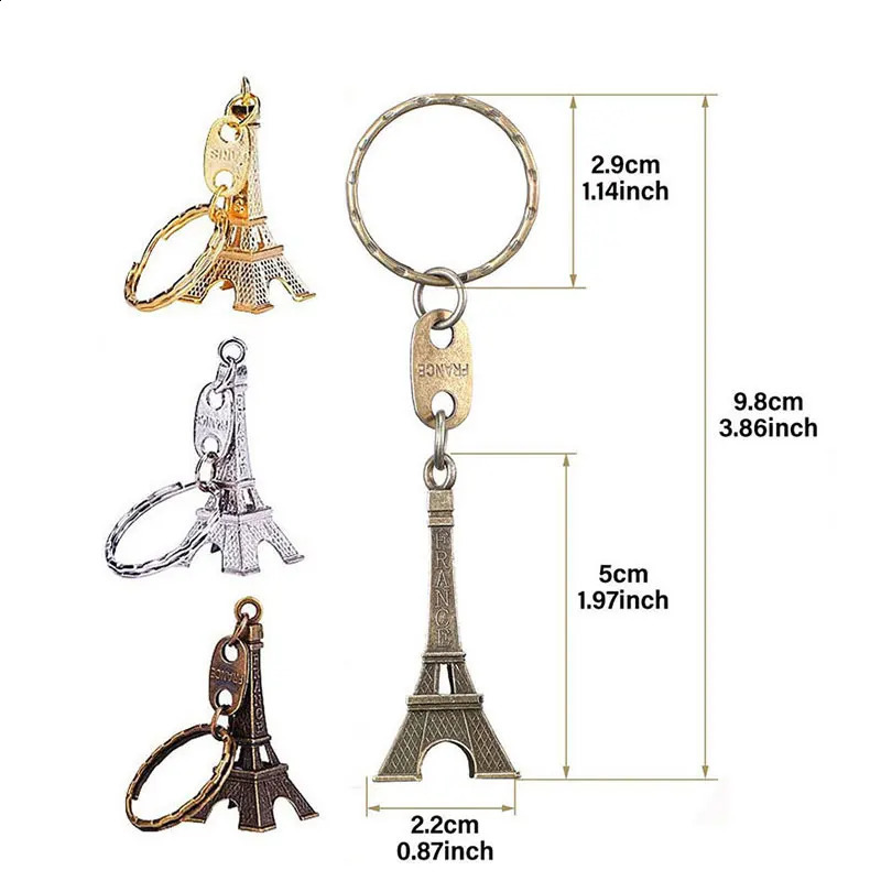 90 Cute 3D Eiffel Tower Keychains French Souvenirs Paris Keychains 240924