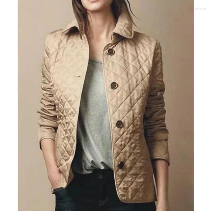 Women's Trench Coats Autumn And Winter Lapel Dress Slim Small Cotton Jack Female Temperament Silk Oversized Fashion Single-breasted