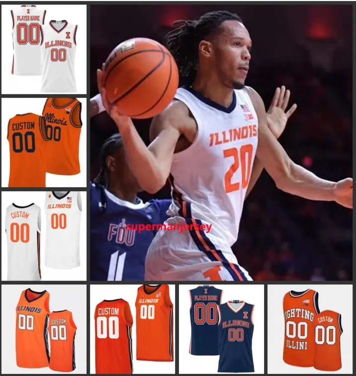 Illinois Fighting Illini Basketball Jersey Terrence Shannon Jr Dain Dainja Coleman Hawkins Sencire Harris Jayden Epps Skyy Clark Matthew 2024